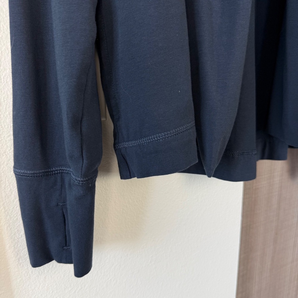 Pact Navy Organic Luxe Essential Swing Cardigan Open Size Medium - Picture 8 of 15